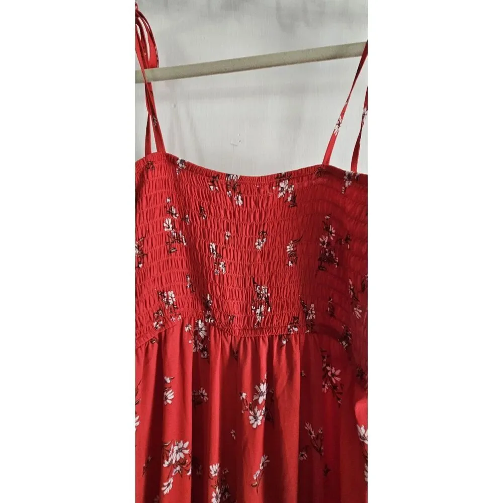 NWT INSPRIED HEARTS Romper spaghetti strap smocked bodice wide tiered legs Sz XL